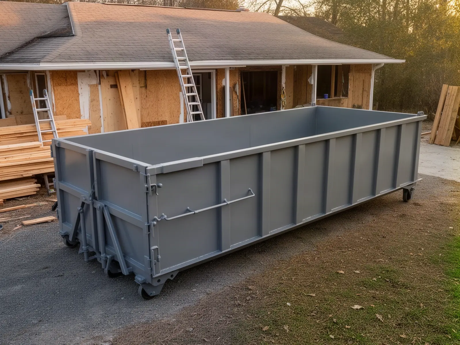 Roll-off dumpster from Youngblood's Fayetteville Dumpster Rental in Fayetteville, AR